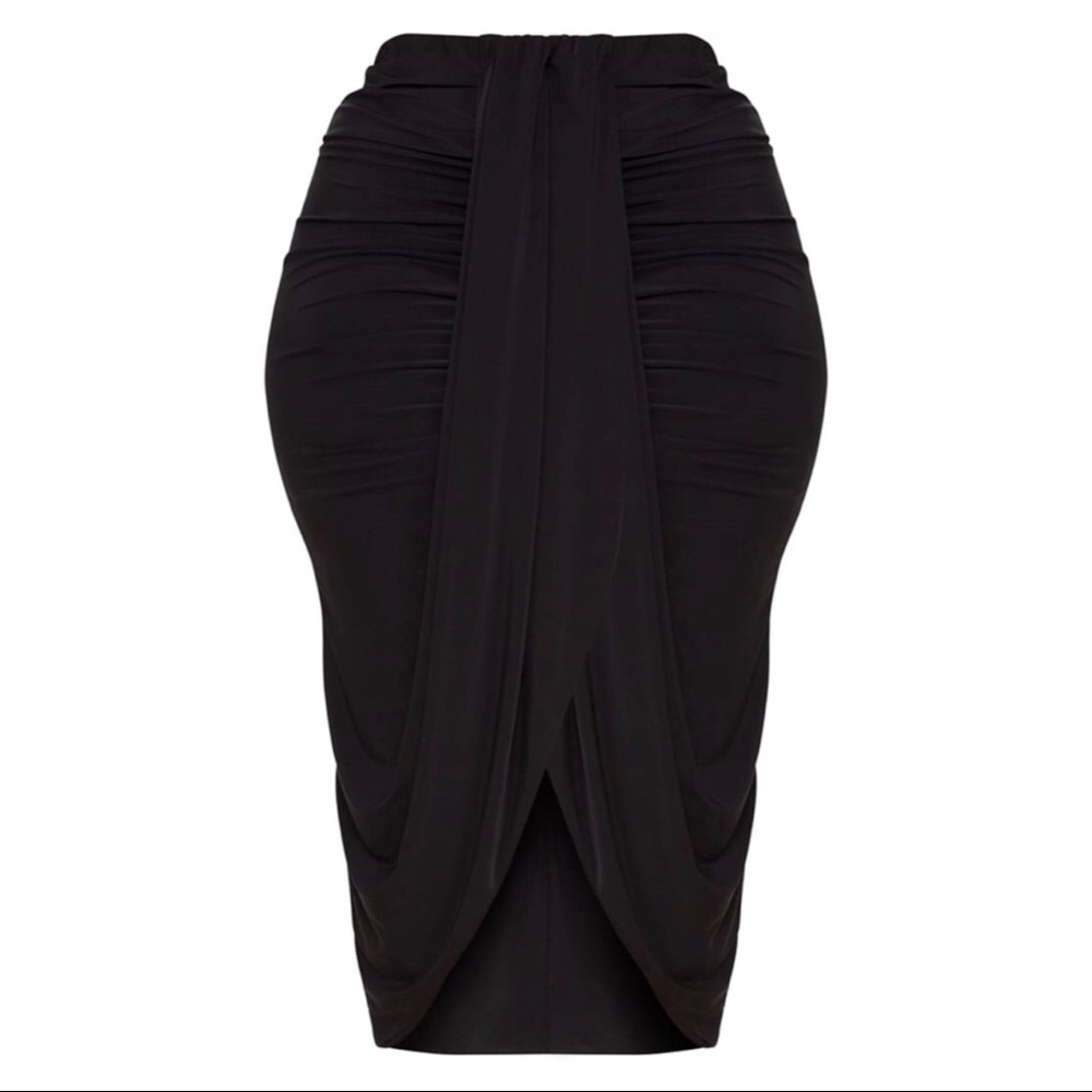 BRAND NEW black skirt with high split